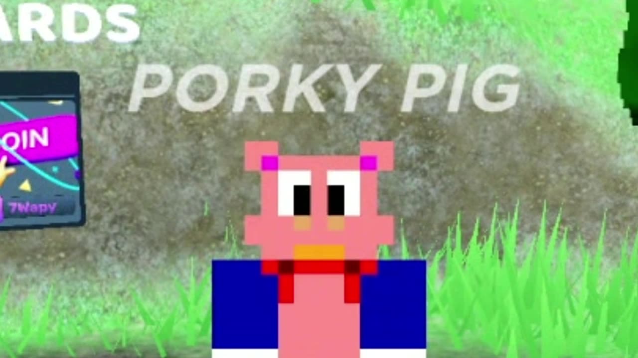 I Drew Porky Pig in Pixel Art Transform [Roblox]