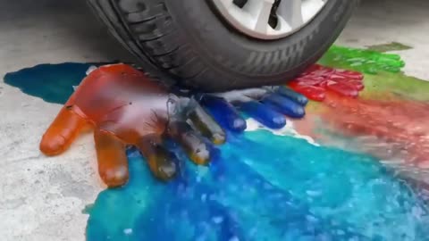 Satisfying and relaxing crushing and soft thing by car video