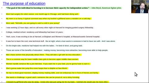 The purpose of education