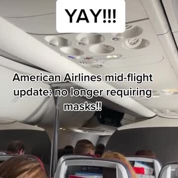 American Airlines stops the mask mandate on their flight