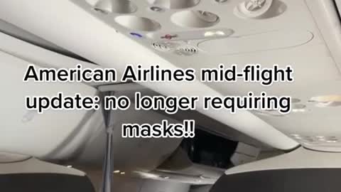 American Airlines stops the mask mandate on their flight