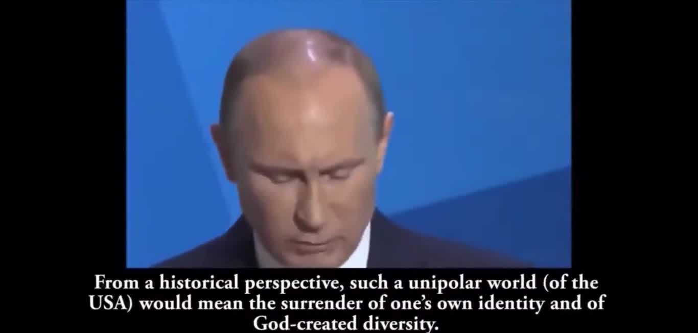 Putin speech. Please READ below. Video is not important but commentary is!