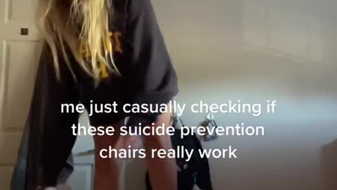 me just casually checking if these suicide prevention chairs really work