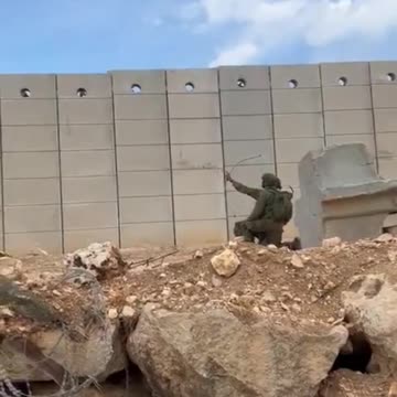IDF Soldier Shoots Flaming Arrow over the Border