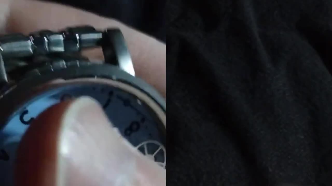 Layered ASMR Metal Watch Blue Pen Directly On Camera