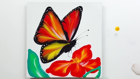 This is how the vivid butterfly is drawn