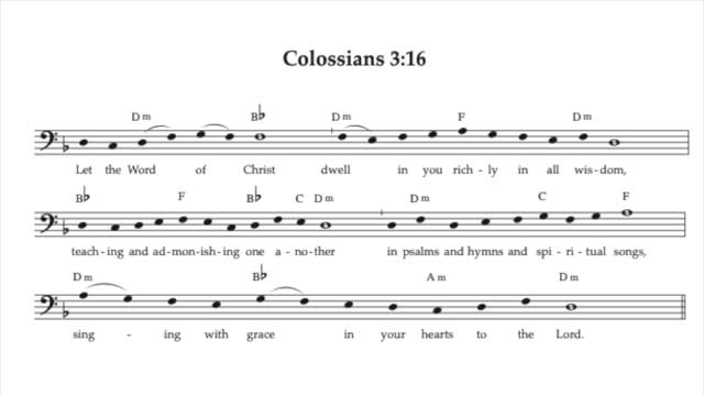 Colossians 3:16 piano