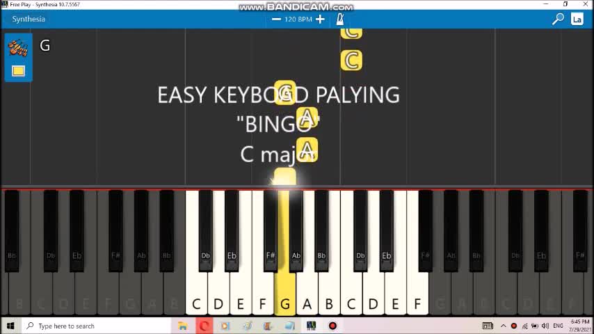 How paly keyboard easy Bingo dog song