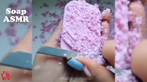 ASMR relaxing soap carving