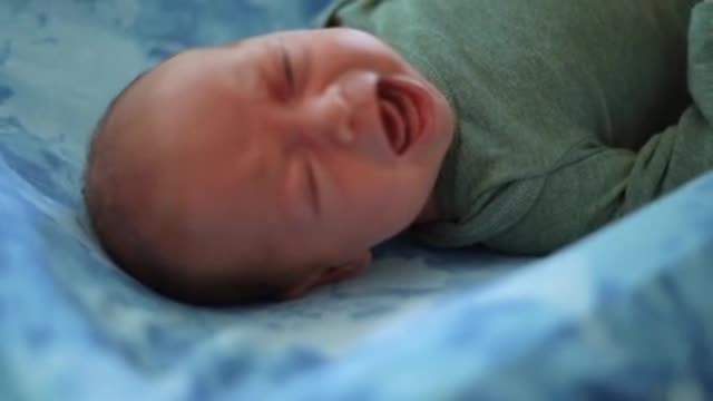 Cute short baby crying