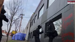 Antifa Destroy Dem Party Headquarters In Oregon As Biden Takes Office