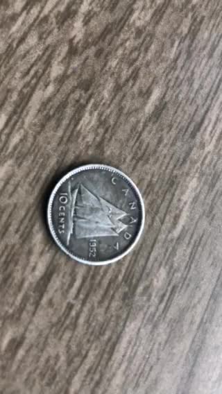 Canadian Silver 1952 Dime Found !!