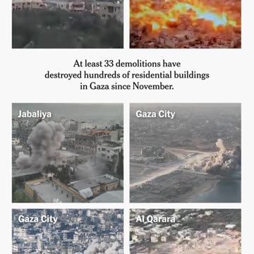 Israel’s deliberate destruction of civilian property.