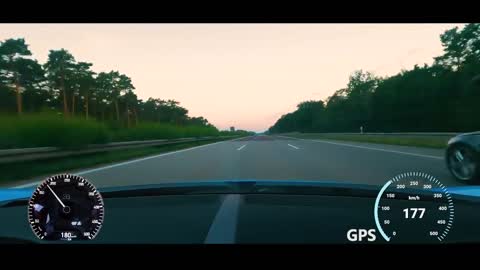 Bugatti Chiron on Autobahn - 417 KPH (GPS) On-Board CAM _ POV GoPro