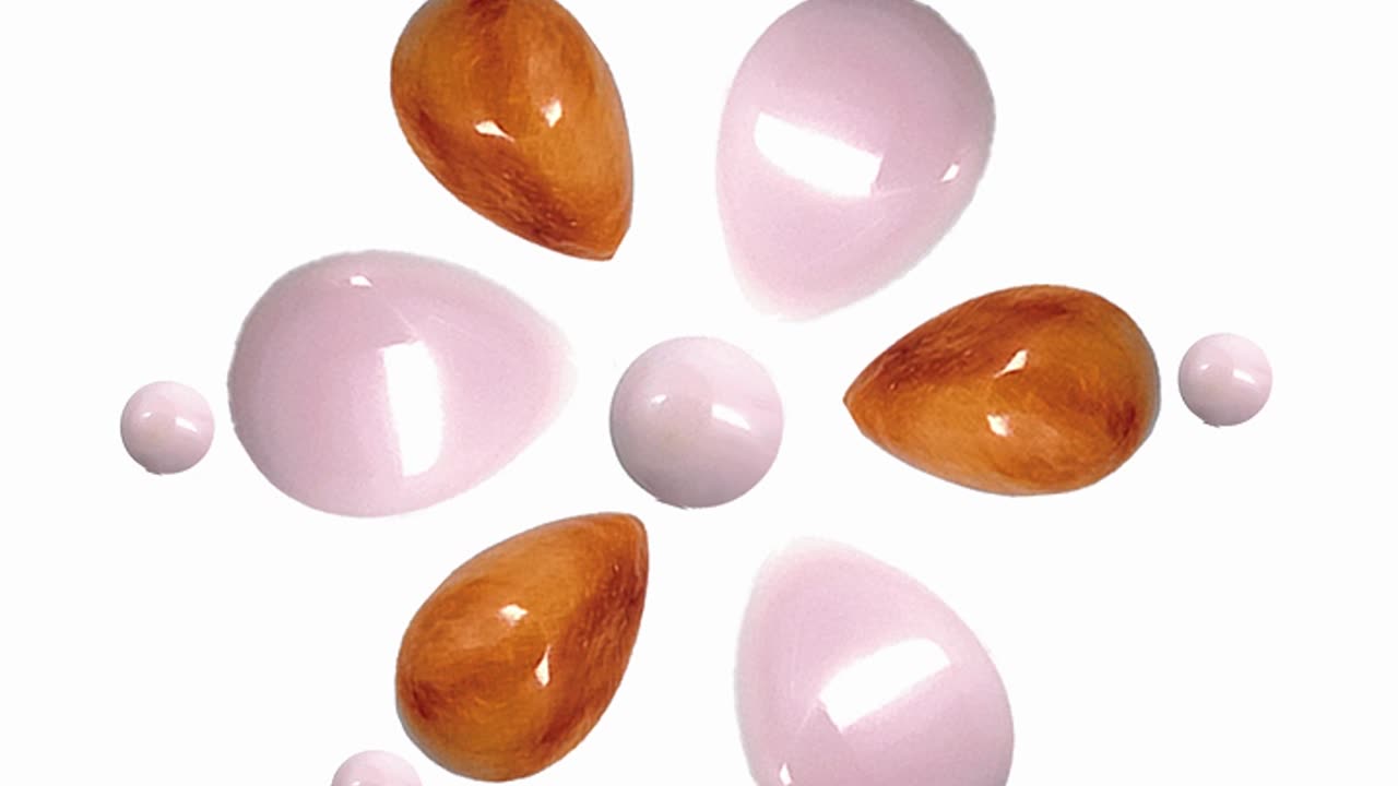 Spiny oyster pink oval and round Cabochon For Bracelet Necklace DIY Jewelry Making