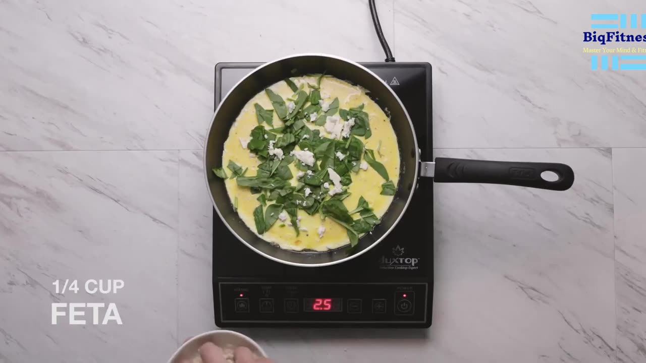 "Savor the Flavors of Feta and Spinach in Every Bite of These Omelets"