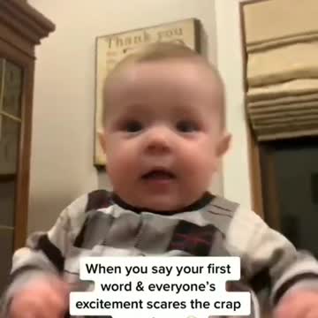 What a fright it takes baby with rooster crowing😱