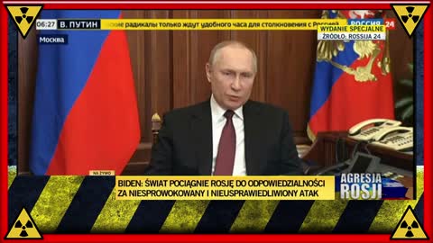 PUTIN - Orędzie LIVE 24.02.2022 FULL CAŁOŚĆ - WYPOWIADAM WOJNĘ - SZOKUJĄCE SŁOWA SZALEŃCA