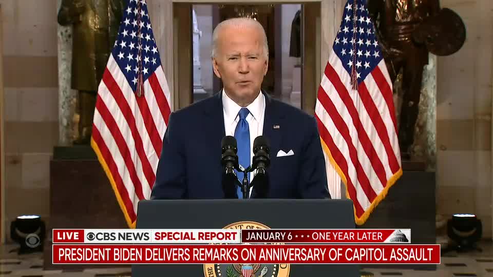 Biden on Jan. 6: "This wasn't a group of tourists. This was an armed insurrection"