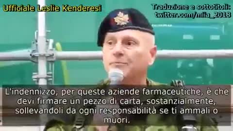 Ufficiale Canadese Leslie Kenderesi:Farci iniettare questo vaccino assassino è criminale