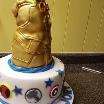 Infinity Gauntlet Cake Reveal