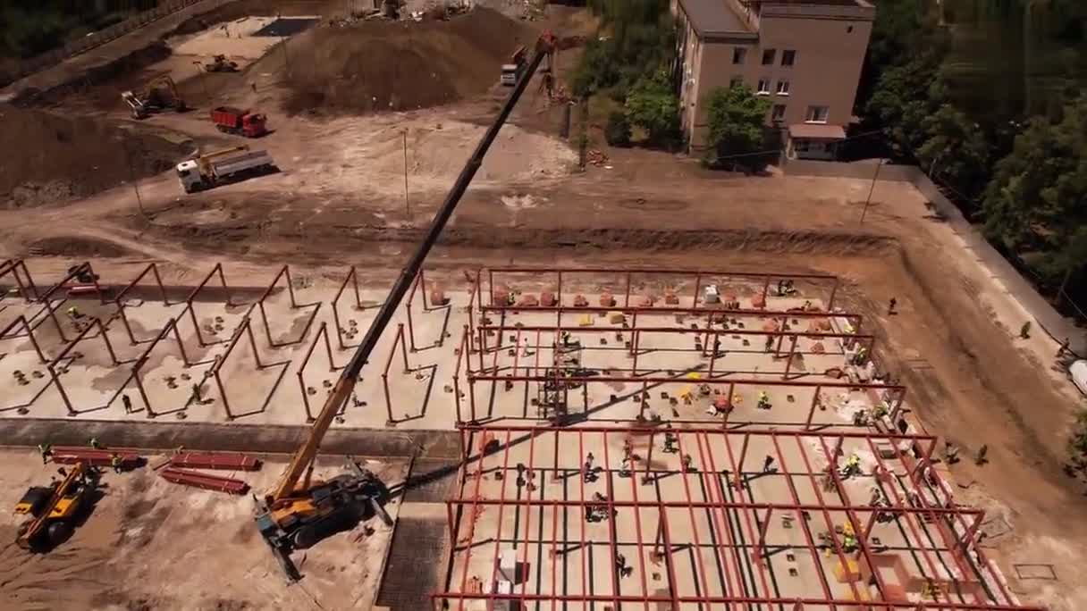 Construction of a new hospital in Mariupol