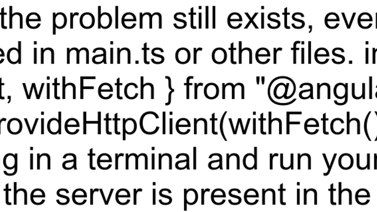 Angular detected that HttpClient is not configured to use fetch APIs Angular 17 SSR