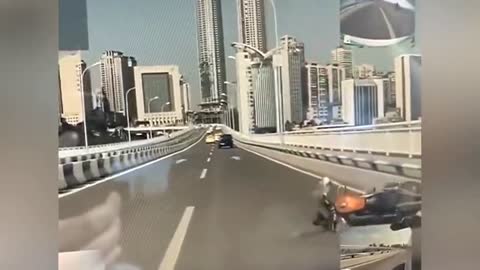 Chinese motorist detained after deliberately knocking over motorcyclist in China