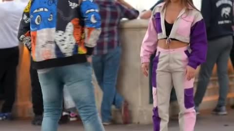 She learned moonwalk