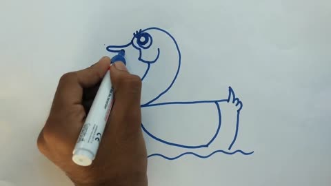 Duck drawing using number 2