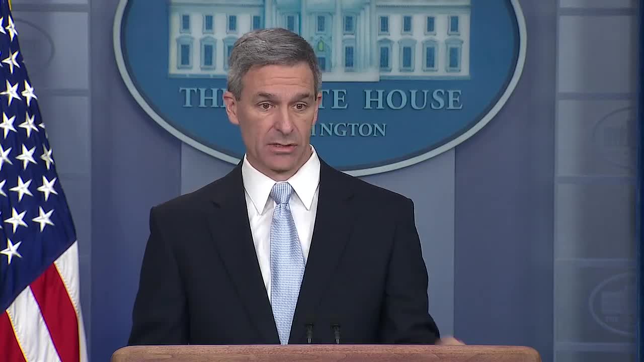 Ken Cuccinelli speaks in White House presser