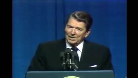Ronald Reagan tells a joke