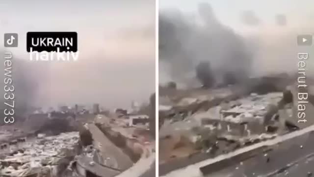 FAKE Ukrainian Damage Scenes are Actually Beirut Blast Scenes.