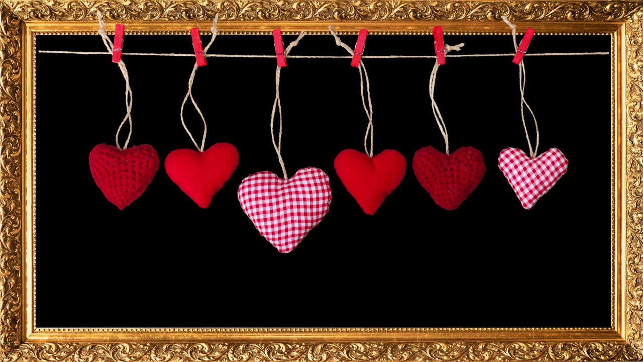 431. Heart Art Framed Art For TV Screen