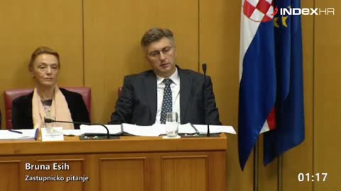 Težak život: pogledajte Plenkovićev patnički uzdah za vrijeme govora Brune Esih