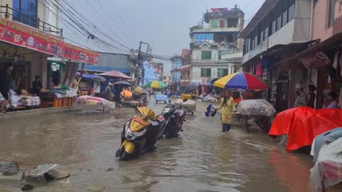 Flood at kapan Tarkari bazaar