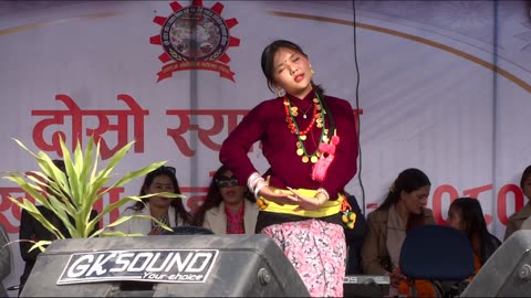 Beautiful Nepalese Girl Dance with Cultural Dress-up