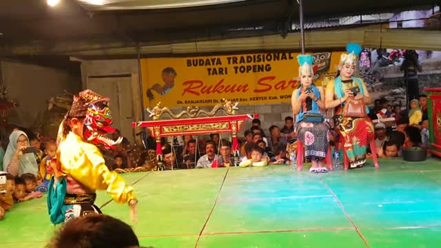 Dieng Javanese traditional children's mask dance