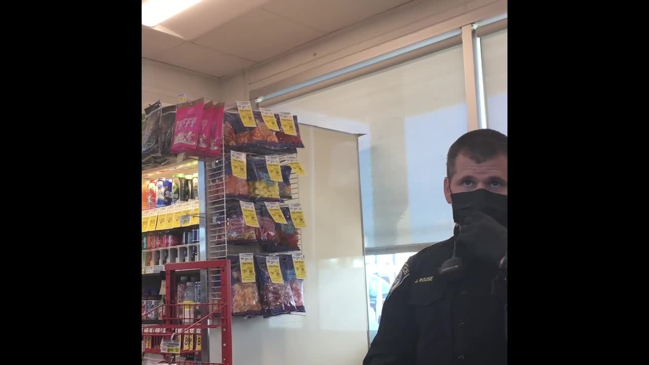 Maskless Ninja vs Vons Gas Station and the Cops