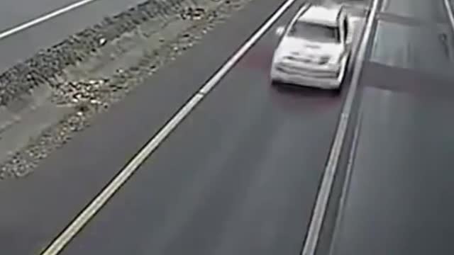 Big Car Accident Caught On CCTV Footage