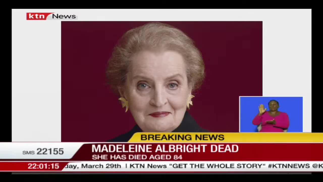 Breaking News: First female US secretary of state Madeleine Albright dies aged 84