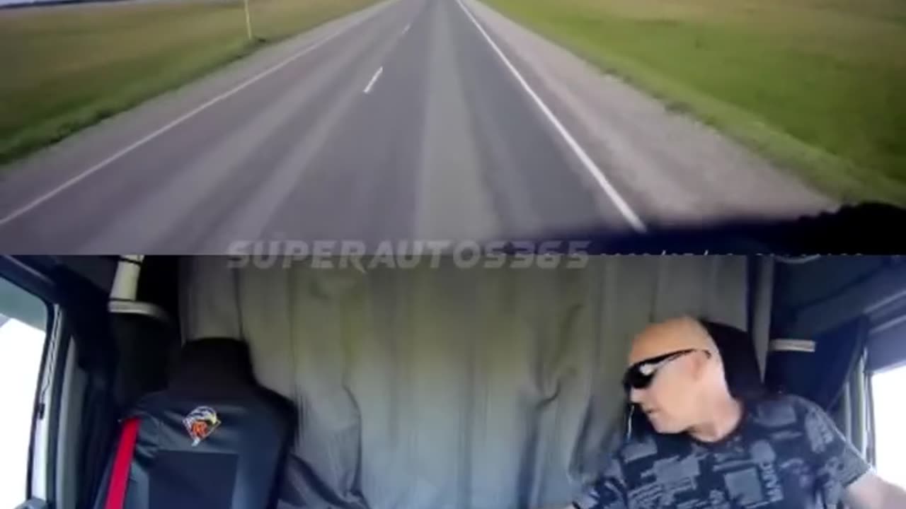 Dashcam of Semi Crash