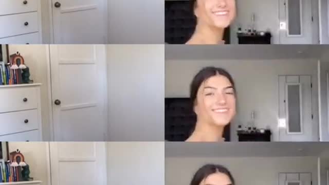 Beautiful model and cuttle little puppy tiktok transition
