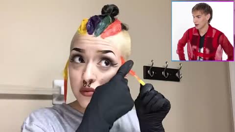 Hairdresser Reacts To Halloween Themed Hair Color