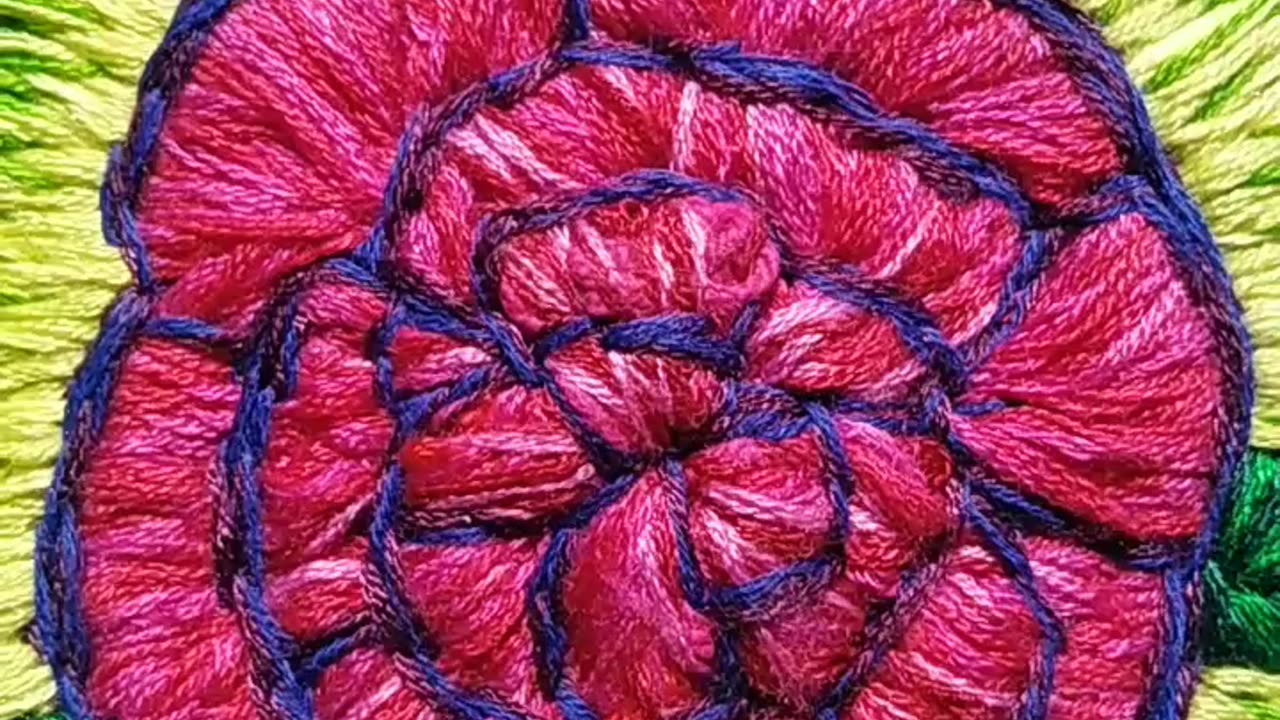 Bordado rosa - Rose handmade embroidery