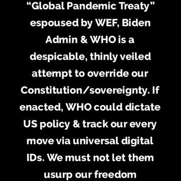 “Global Pandemic Treaty” is a thinly veiled attempt to override our sovereignty