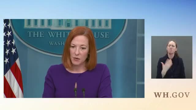 White House Press Secretary Jen Psaki Holds A Press Briefing