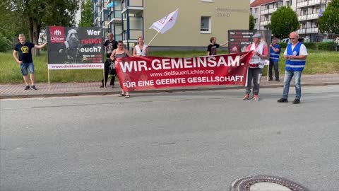 Demmin: Aufstellung und Demonstrationszug 19-05-2022