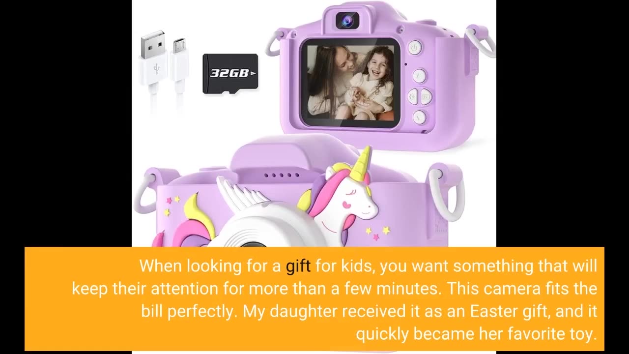 Goopow Kids Camera Toys for 3-8 Year Old Girls,Children Digital Video Camcorder Camera with Uni...