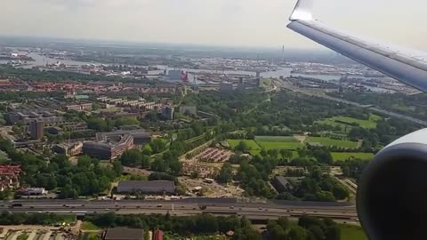 Landing Transavia 737 op Rotterdam Waanzinnige aanvliegroute